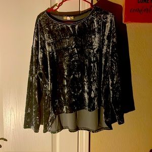 Crushed velvet sweater